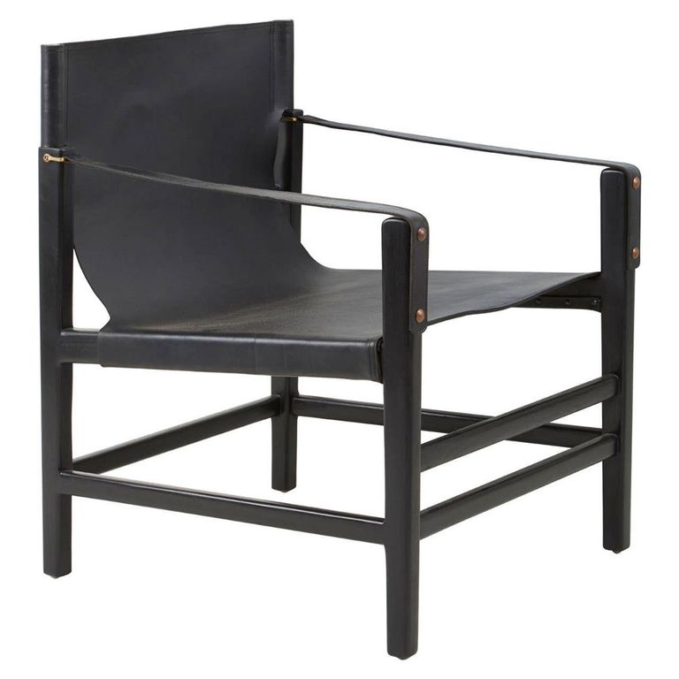 Kendari Armchair - Black Leather