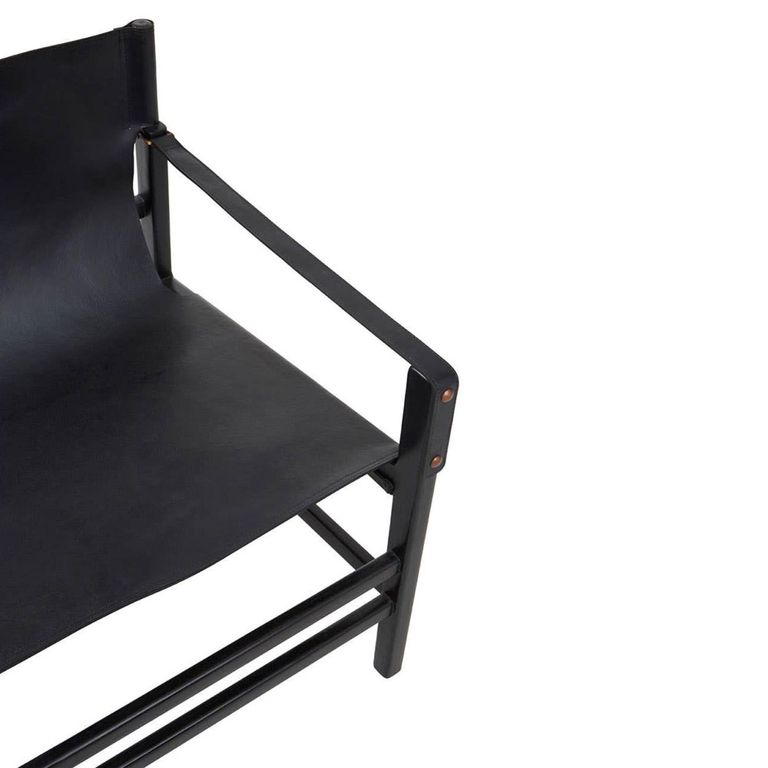 Kendari Armchair - Black Leather