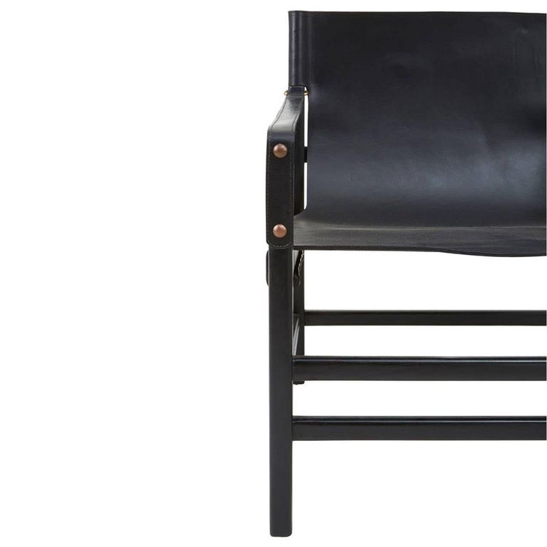 Kendari Armchair - Black Leather