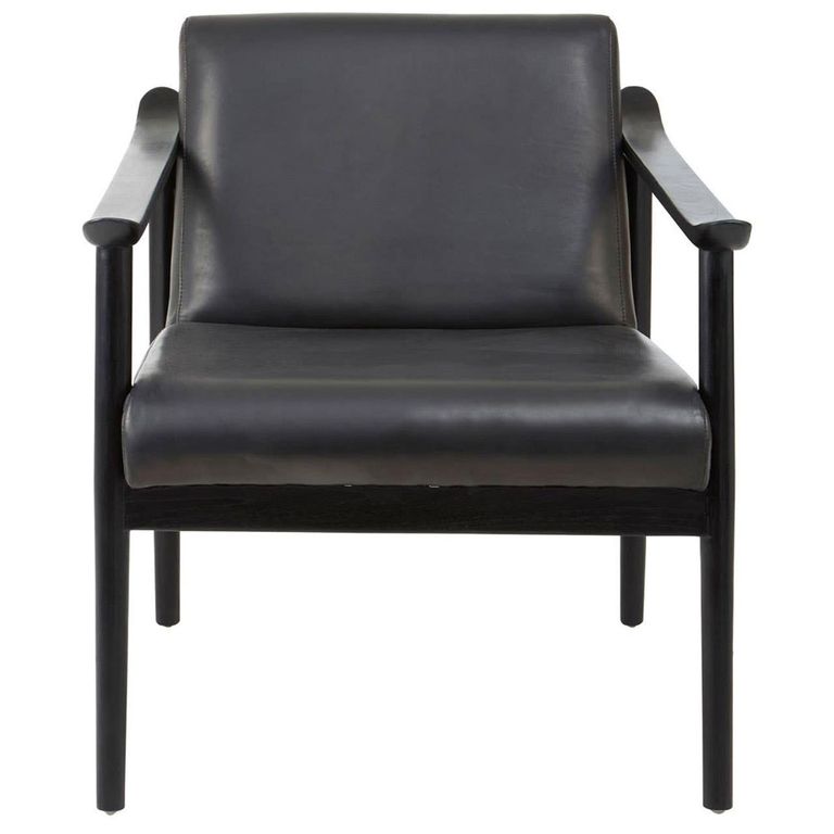 Kendari Lounge Chair - Black Leather
