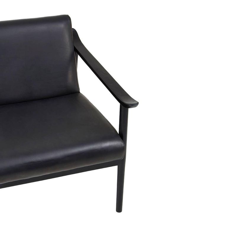 Kendari Lounge Chair - Black Leather