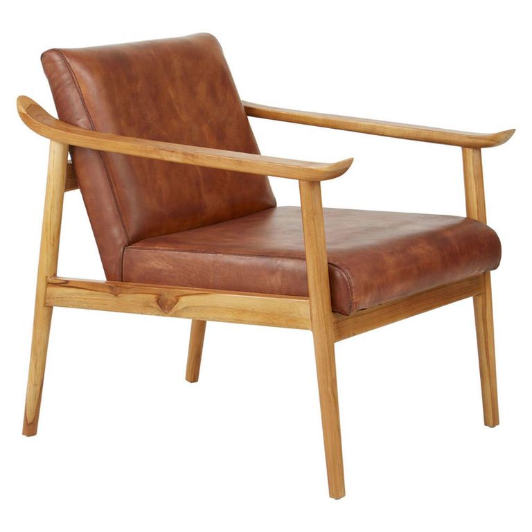 Kendari Lounge Chair - Brown Leather