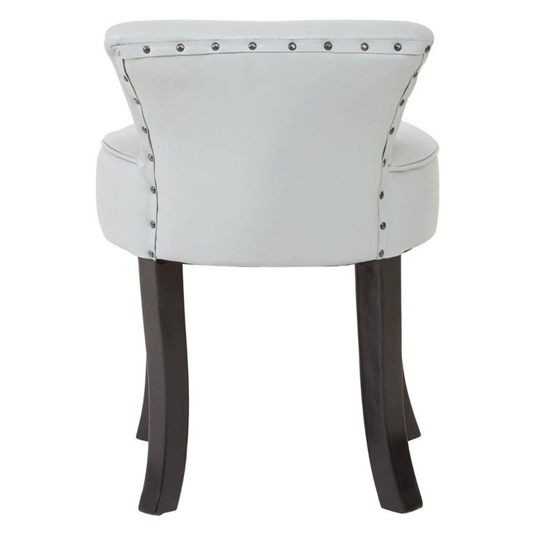 Kendari Lounge Chair - Grey Leather with Round Back