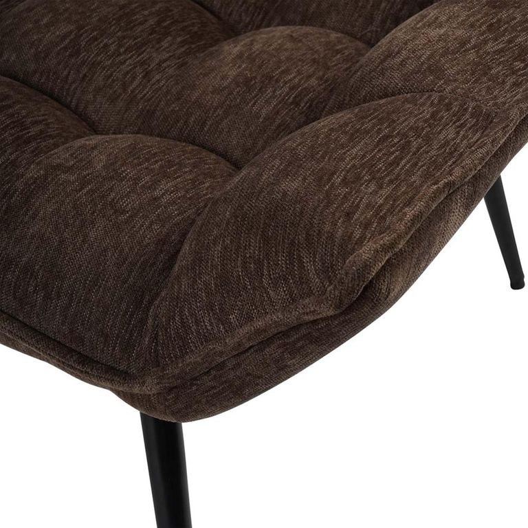 Chrishall Occasional Chair with Footstool - Brown