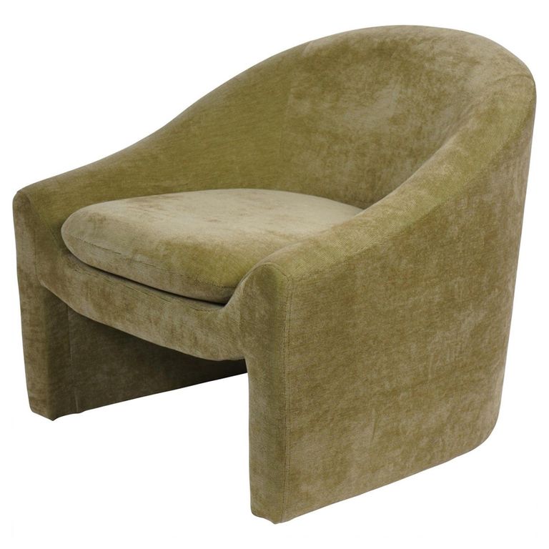 Rowley Accent Chair - Olive Chenille Fabric