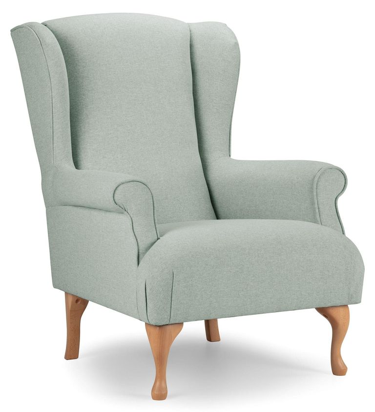 Linnet Aqua Fabric Accent Chair