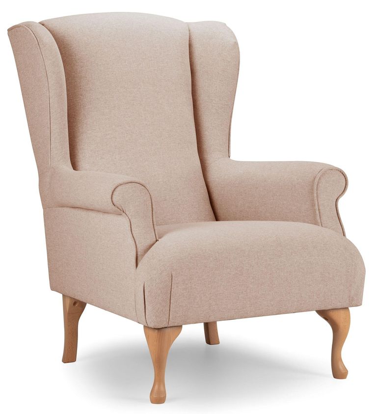 Linnet Pastel Fabric Accent Chair