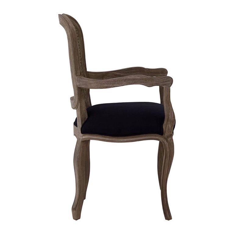 Loire Armchair - Dark Grey and Black Fabric