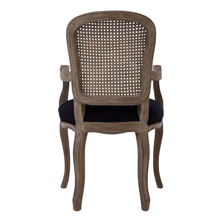 Loire Armchair - Dark Grey and Black Fabric