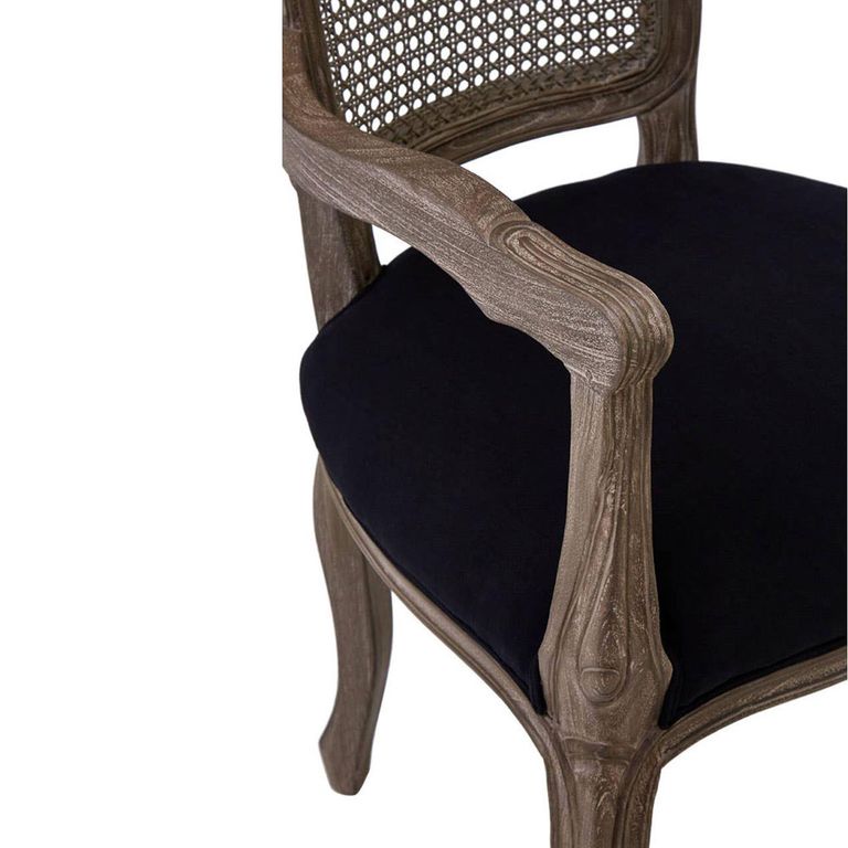 Loire Armchair - Dark Grey and Black Fabric