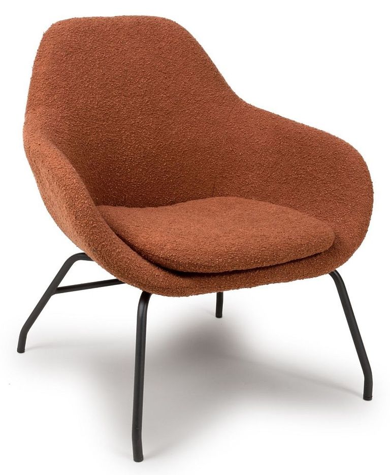 Moby Accent Chair - Orange Fabric