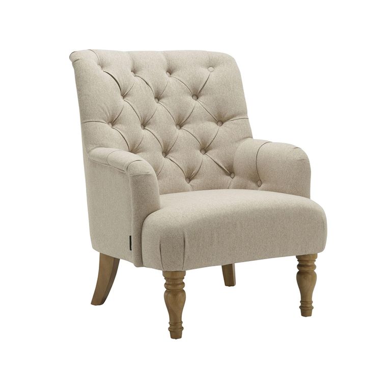 Padstow Highback Armchair - Wheat Fabric