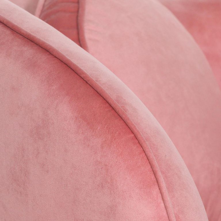 Occasional Armchair with Cushion - Pink Velvet
