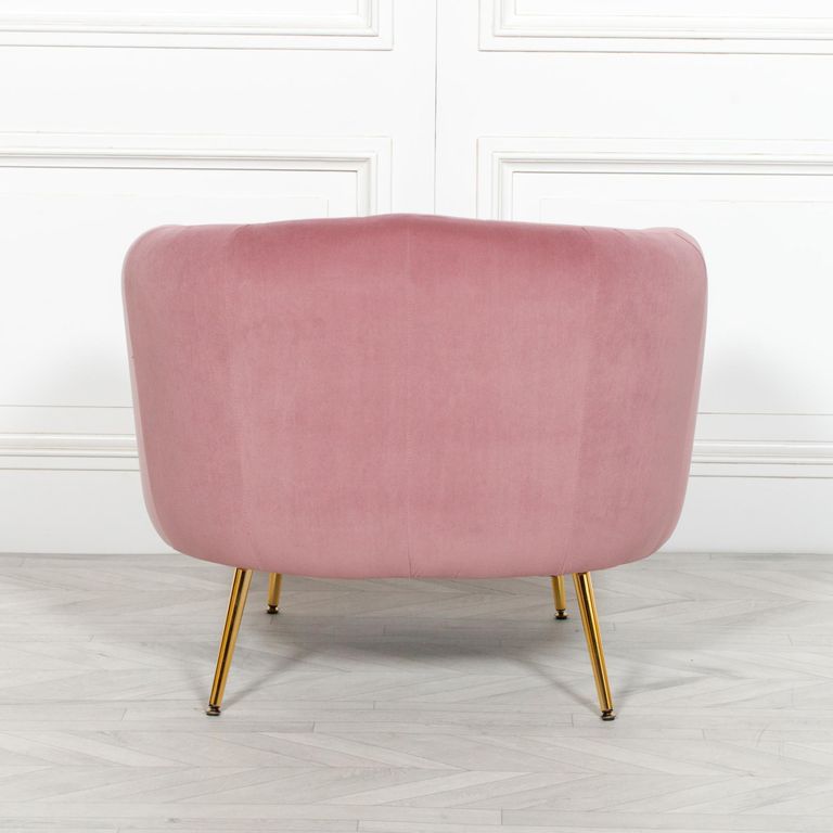 Tub Chair - Pink Velvet
