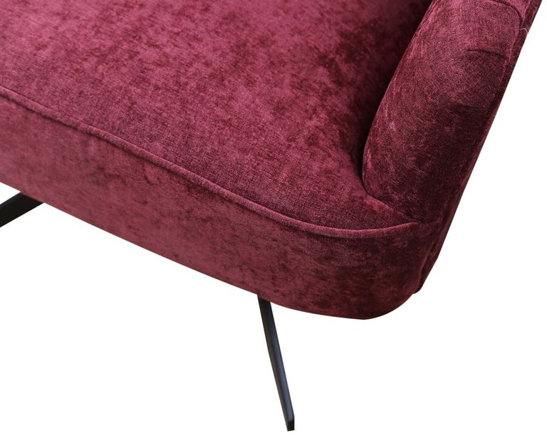 Salinas Berry Pink Chenille Fabric Swivel Armchair