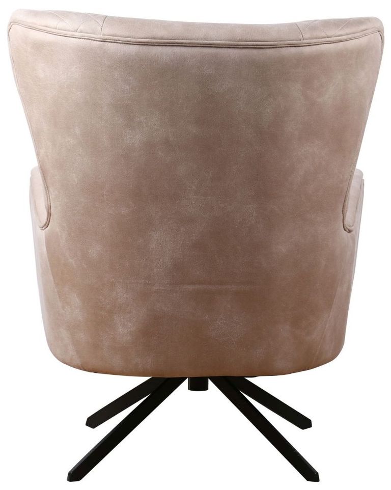 Salinas Oyster Natural Fabric Swivel Armchair