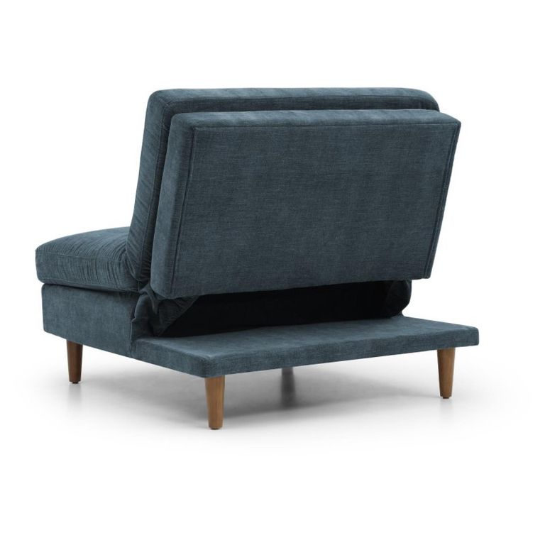 Scott Click Clack Chair - Eryx Chenille Navy Blue Fabric
