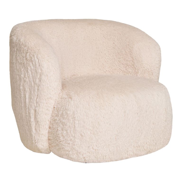 Setubal Lounge Chair - Off White - Fur