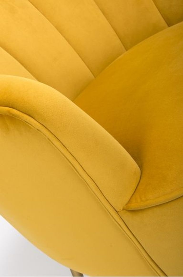 Stella Accent Chair - Yellow Fabric