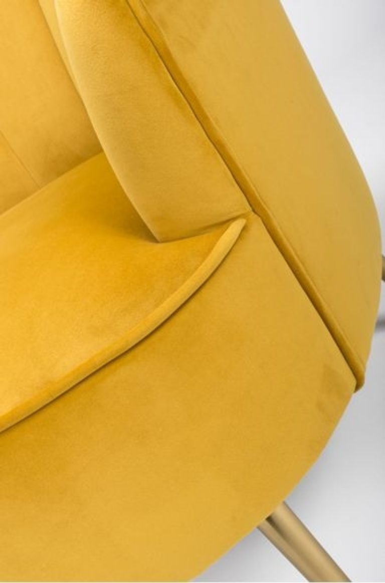 Stella Accent Chair - Yellow Fabric