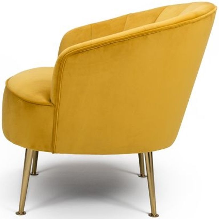 Stella Accent Chair - Yellow Fabric
