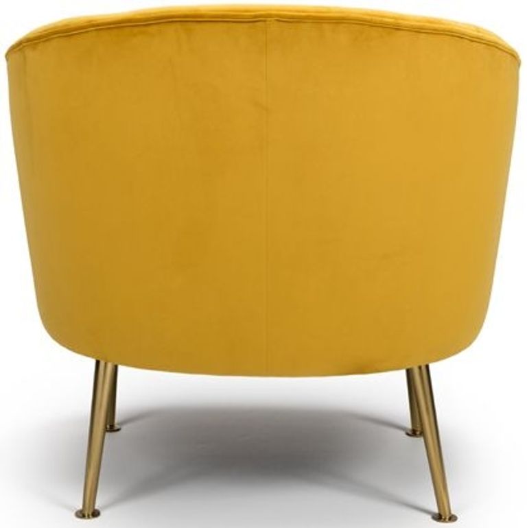 Stella Accent Chair - Yellow Fabric