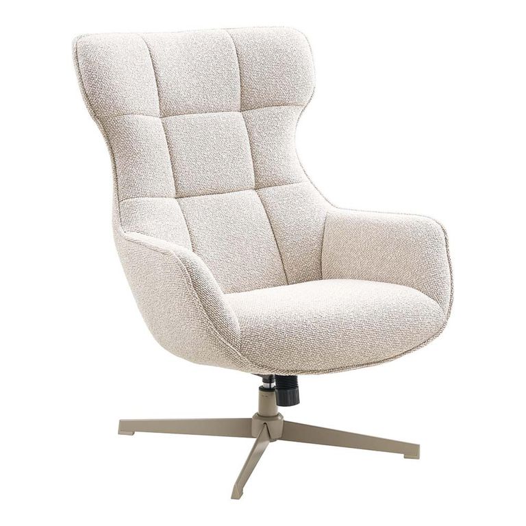 Turin Lounge Chair - Natural - Fabric - Swivel