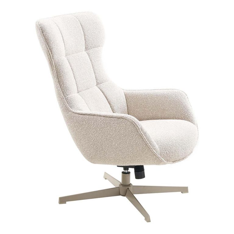 Turin Lounge Chair - Natural - Fabric - Swivel