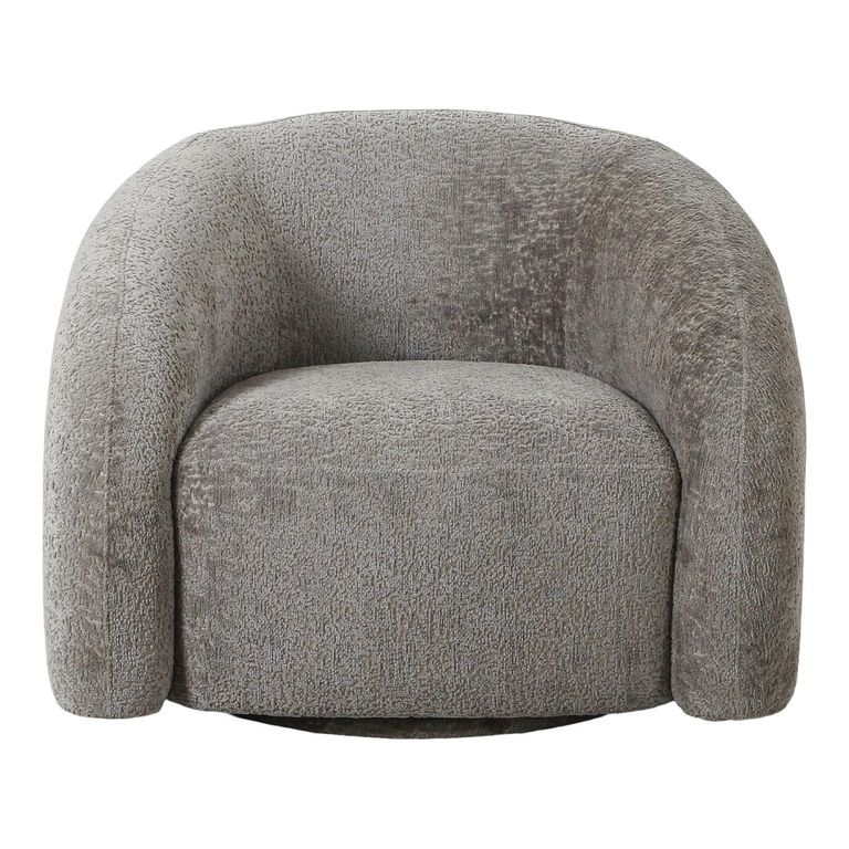 Valletta Lounge Chair - Dark Grey - Fabric - Swivel