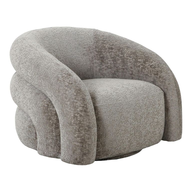 Valletta Lounge Chair - Dark Grey - Fabric - Swivel