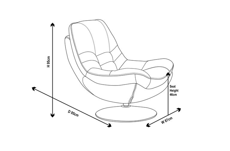 Vento Light Grey Fabric Swivel Chair and Footstool