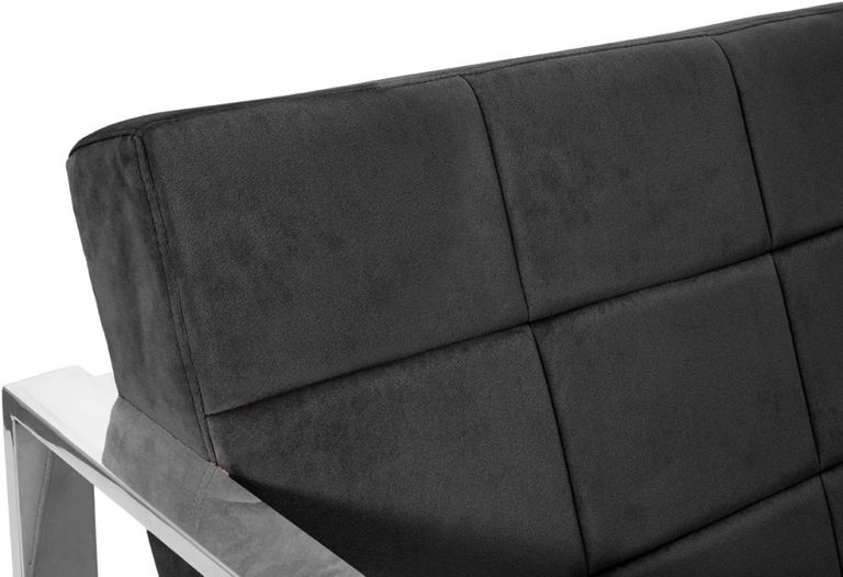 Vogue Cocktail Armchair - Black Velvet Fabric