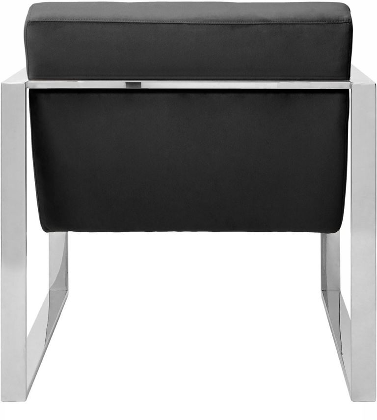 Vogue Cocktail Armchair - Black Velvet Fabric