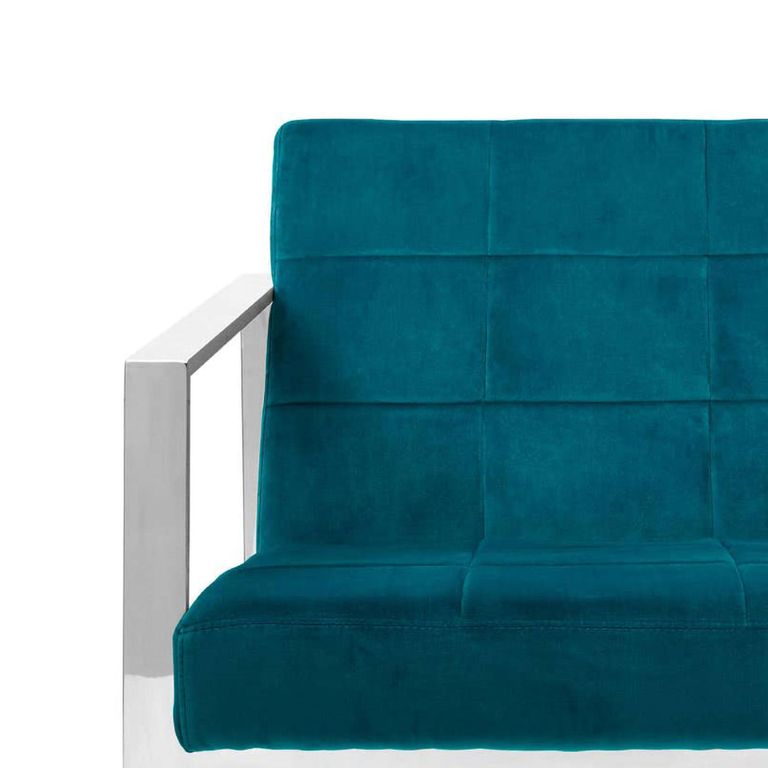 Vogue Cocktail Armchair - Teal Velvet Fabric