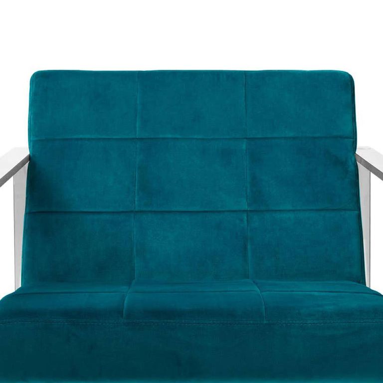 Vogue Cocktail Armchair - Teal Velvet Fabric