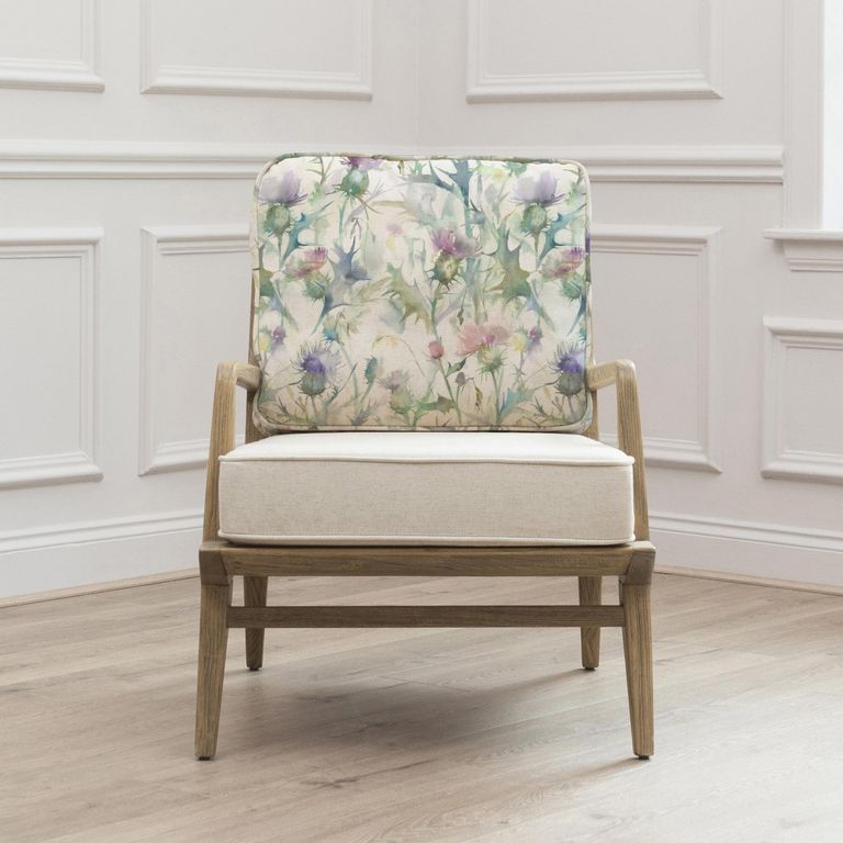 Cirsium Idris Armchair - Damson - Printed