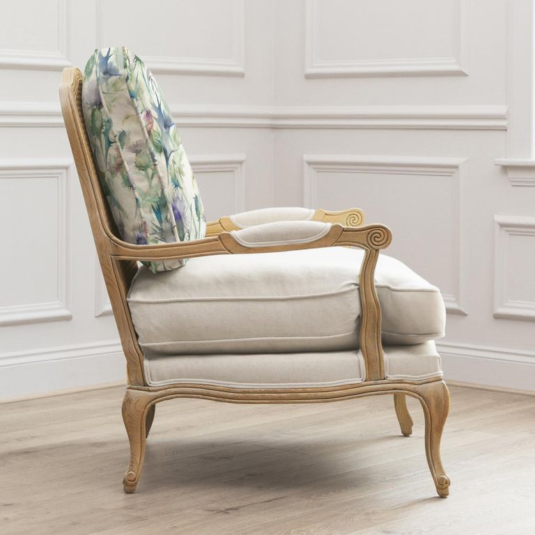 Cirsium Florence Armchair - Oak and Damson - Printed