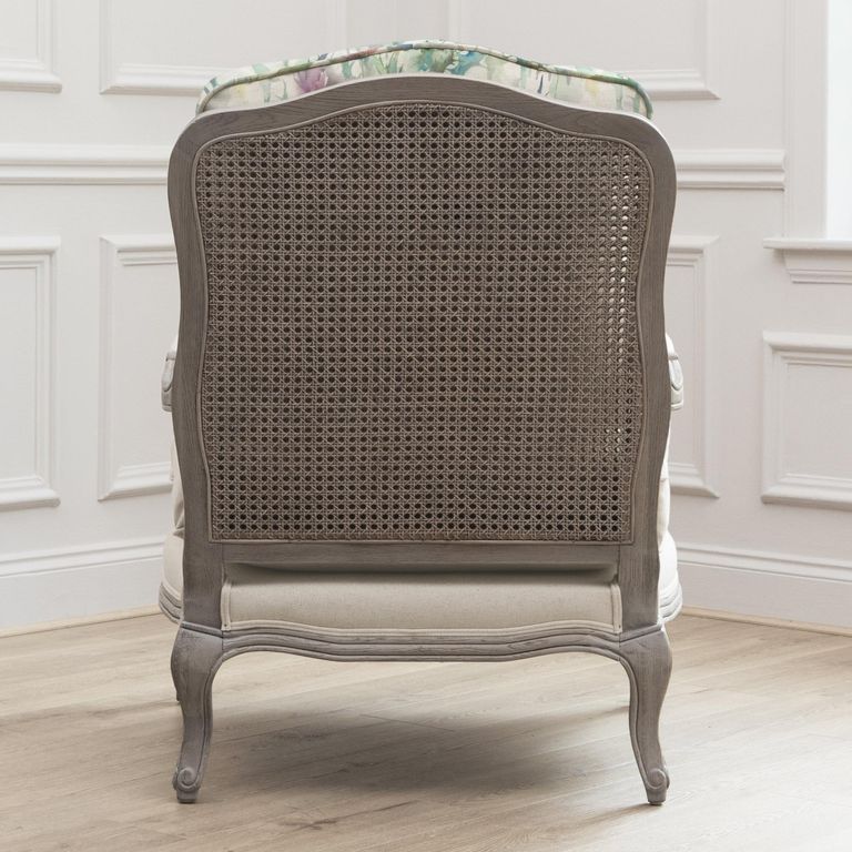 Cirsium Florence Armchair - Stone and Damson - Printed