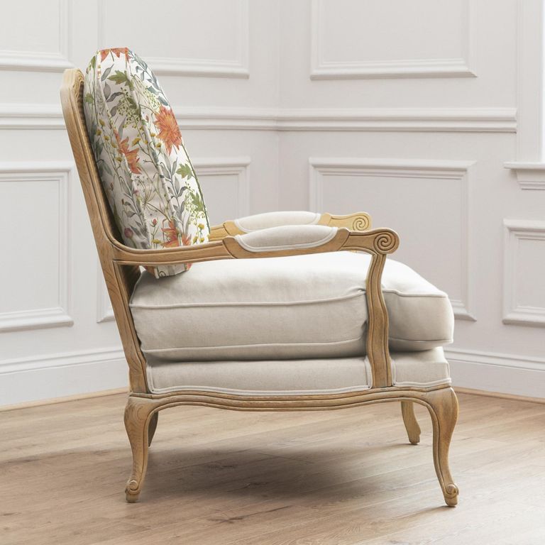 Delamere Florence Armchair - Oak and Linen - Printed