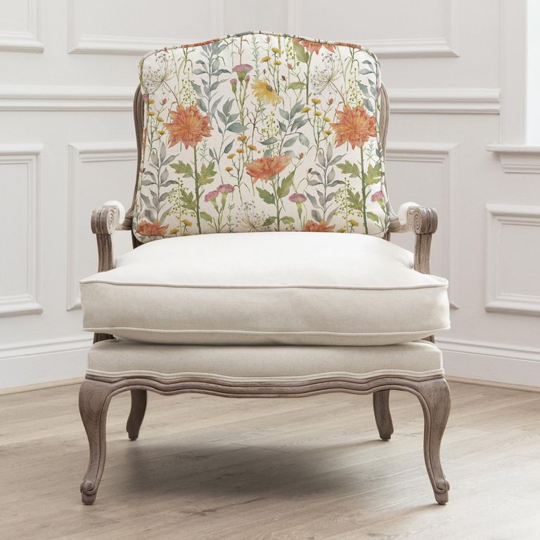 Delamere Florence Armchair - Stone and Linen - Printed