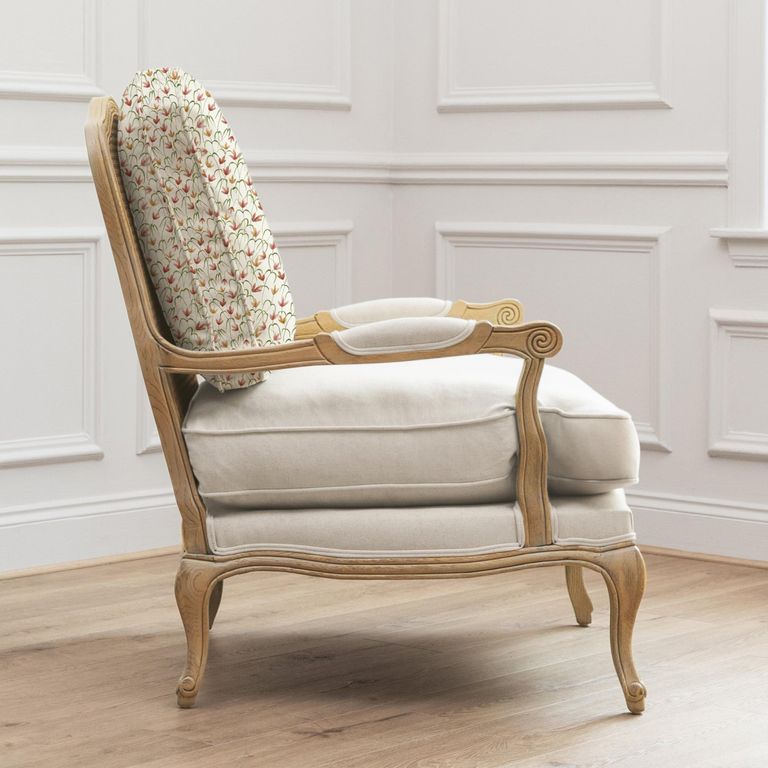 Fresia Florence Armchair - Oak and Linen - Printed