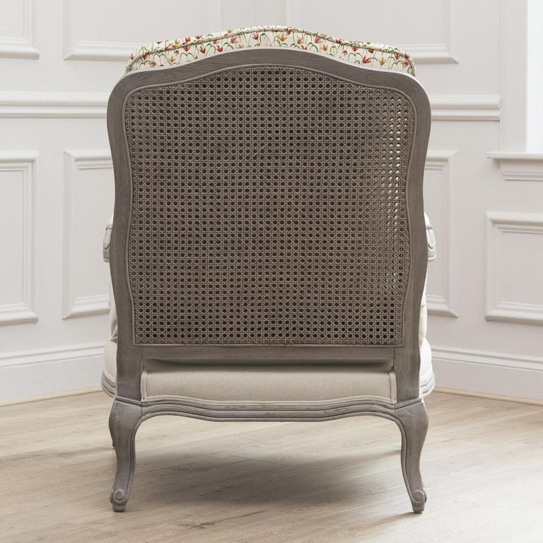 Fresia Florence Armchair - Stone and Linen - Printed