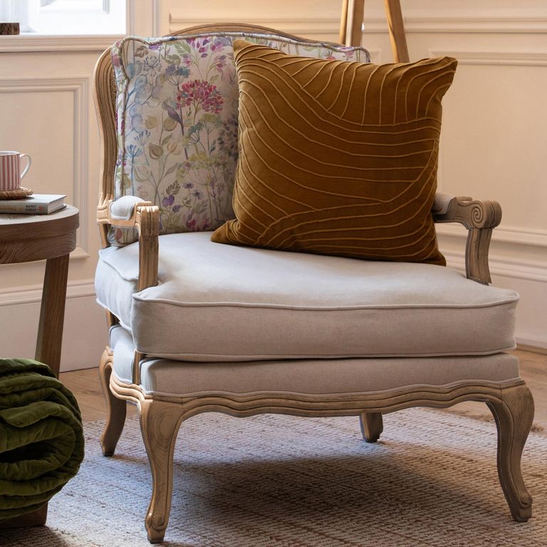 Hedgerow Florence Armchair - Oak and Lotus - Printed