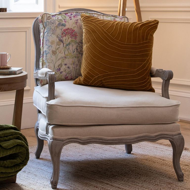 Hedgerow Florence Armchair - Stone and Lotus - Printed