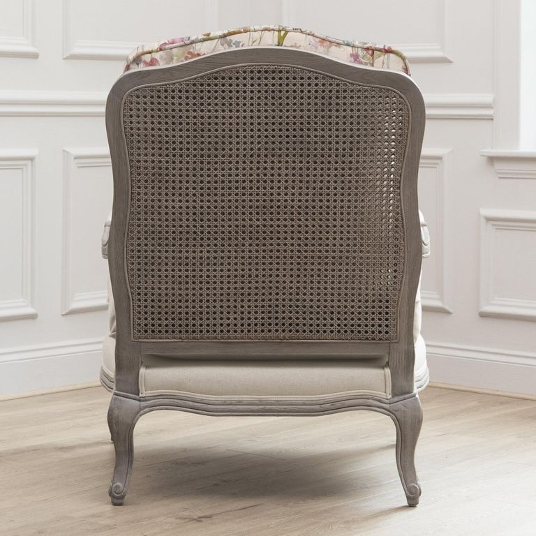 Ilinizas Florence Armchair - Stone and Poppy - Printed
