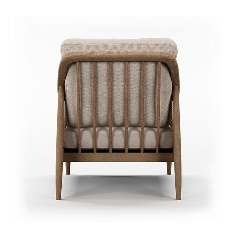 Winnie Armchair - Natural Fabric and Rattan