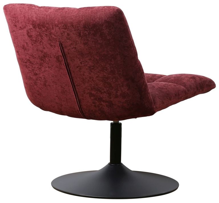 Yerevan Pink Chenille Fabric Swivel Chair