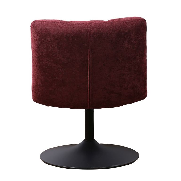 Yerevan Pink Chenille Fabric Swivel Chair