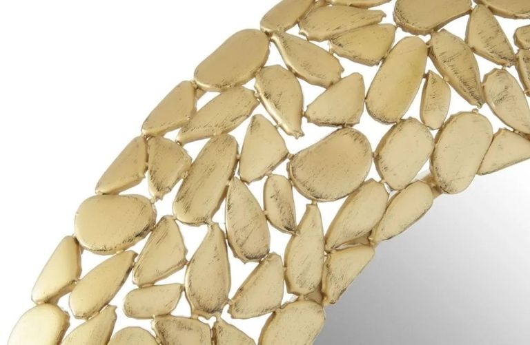 Templar Wall Mirror - Round - Brass Pebble