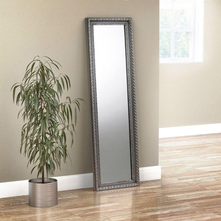 Allegro Leaner Mirror - Rectangular - Pewter